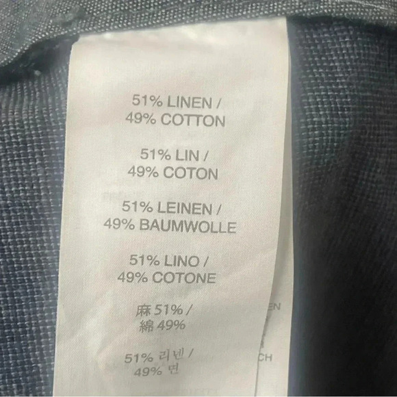 J. Crew Stanton Men's Size 38 Shorts Blue E6139 Linen Cotton Pockets Casual - Picture 4 of 7